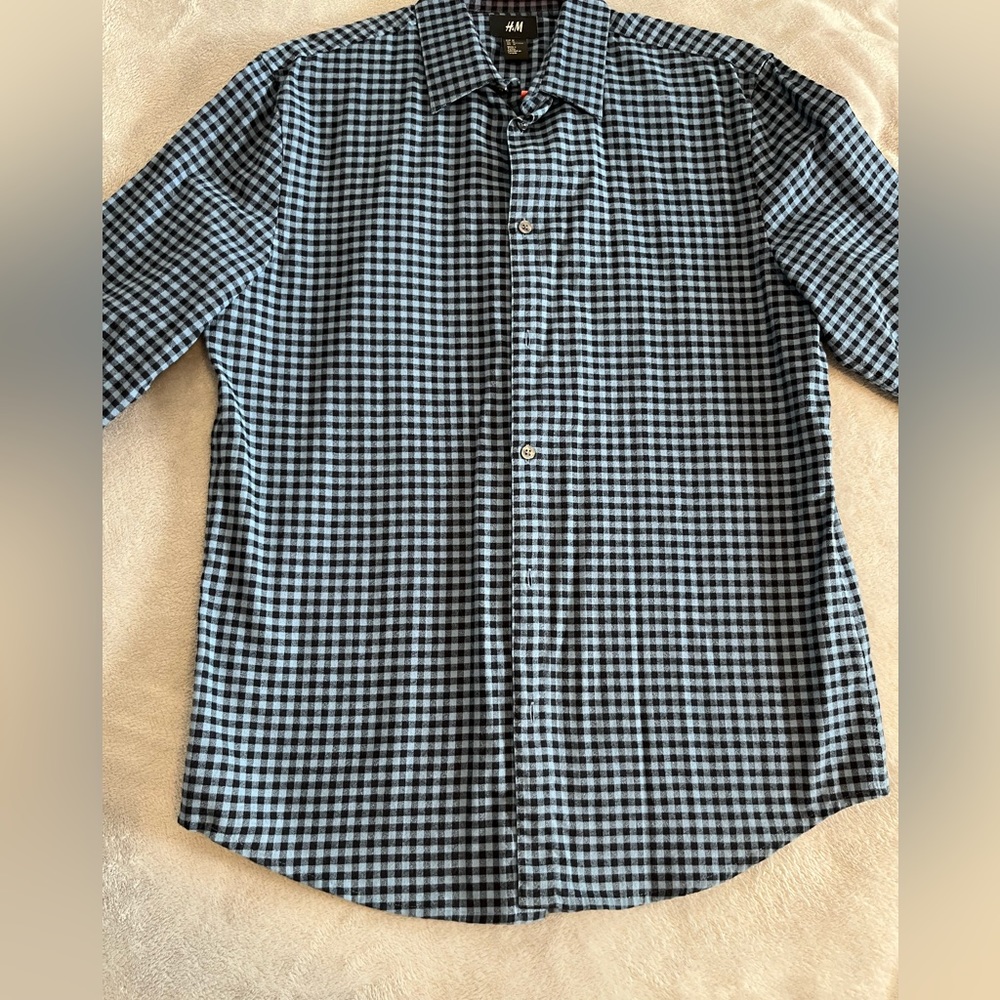Black and Blue H&M plaid button down